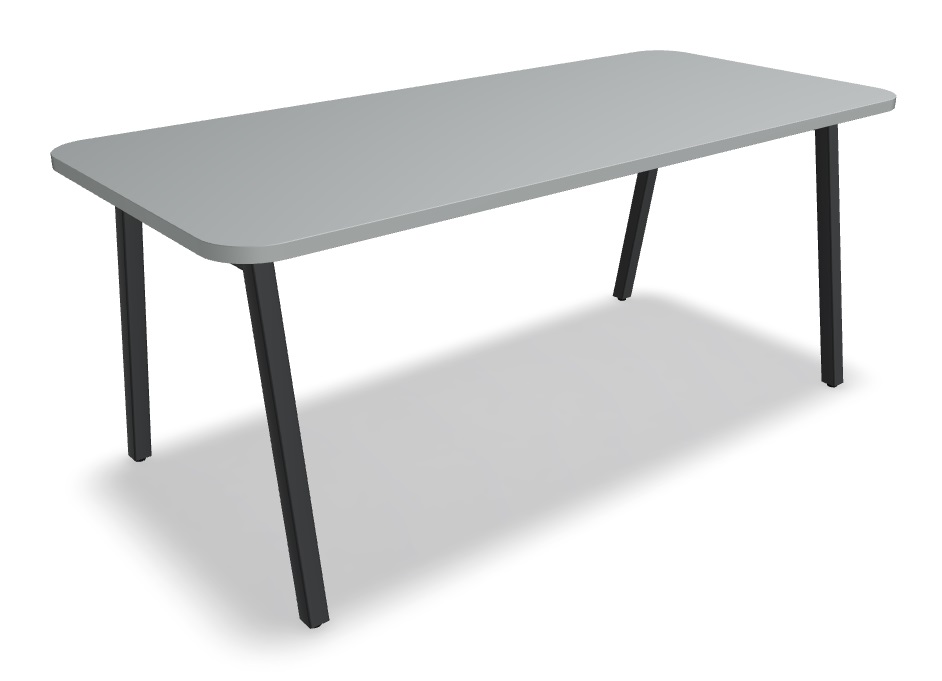 Ogi M Office Single Straight Desk w/Rounded Corners