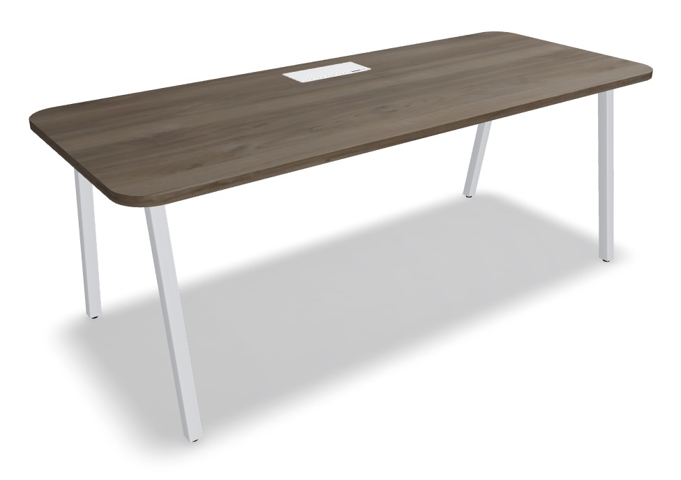 Ogi M Office Single Straight Desk w/Rounded Corners, W78.7" x D31.4"