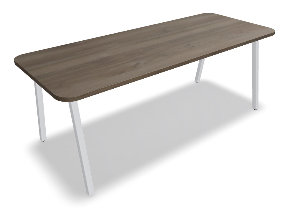 Ogi M Office Single Straight Desk w/Rounded Corners