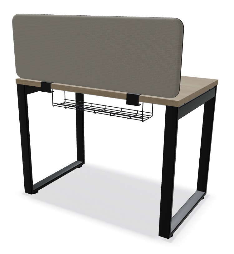 Ogi Q Office Single Straight Desk, W39.3" x D23.6"