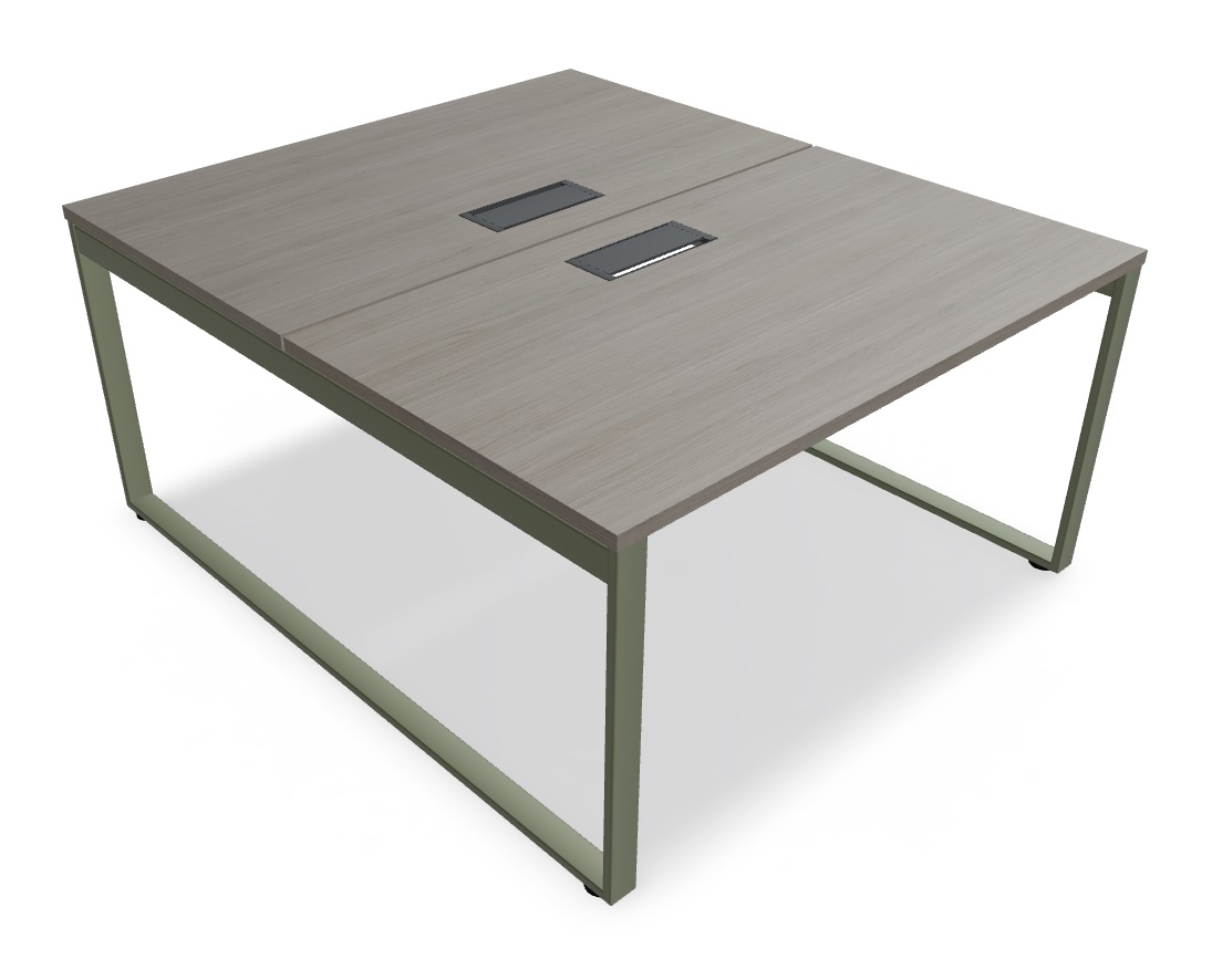 Ogi Q Office Straight 2-Desk Bench, W55.1" x D63.3"
