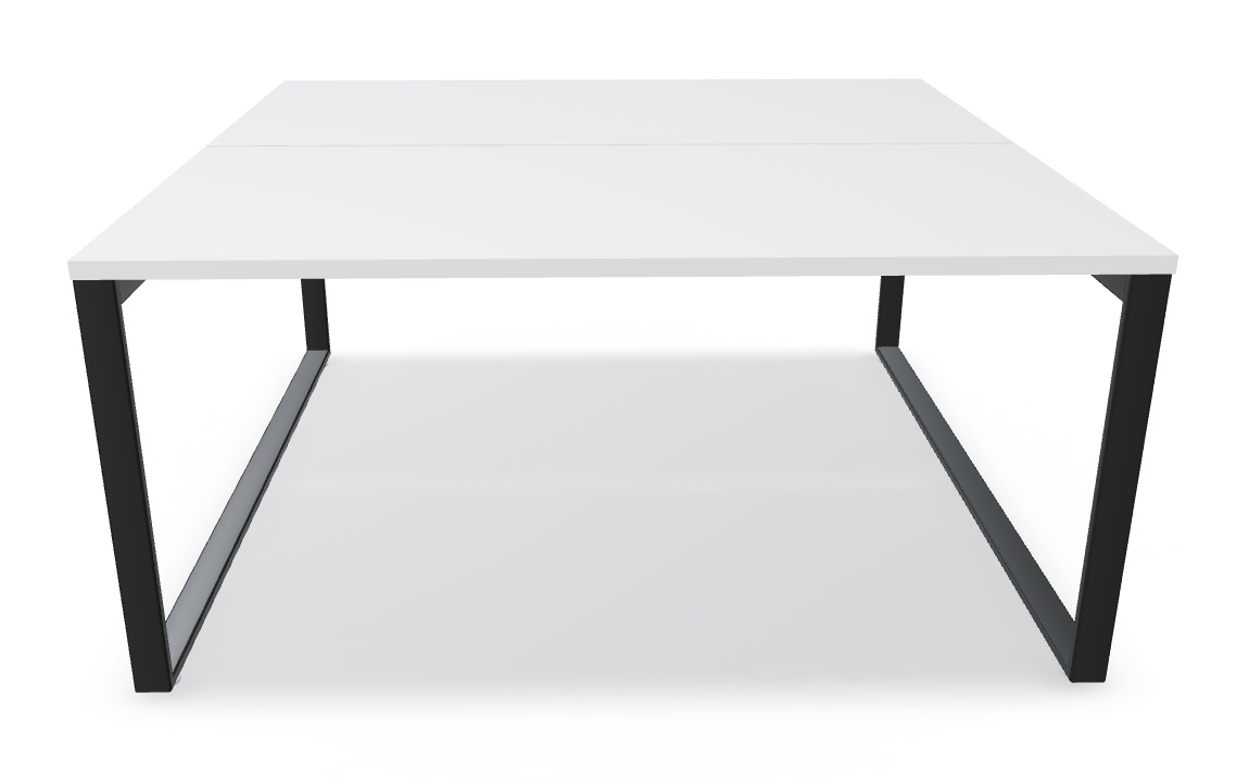 Ogi Q Office Straight 2-Desk Bench, W62.9" x D63.3"