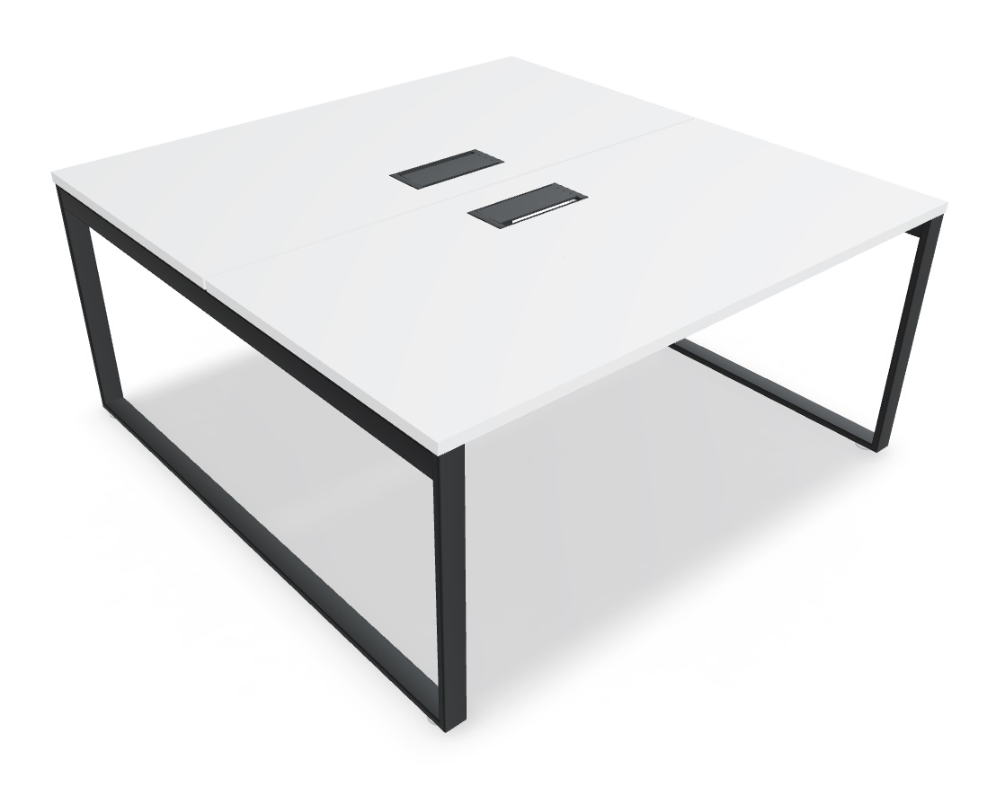 Ogi Q Office Straight 2-Desk Bench, W62.9" x D63.3"