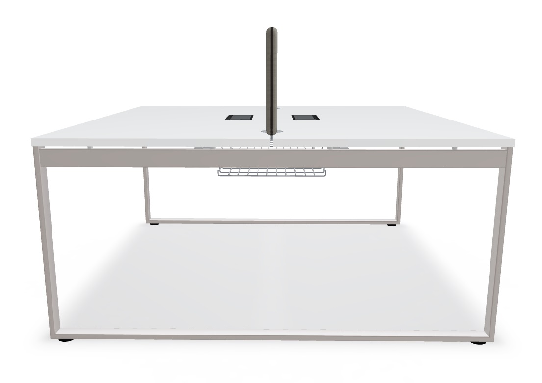 Ogi Q Office Straight 2-Desk Bench, W70.8" x D63.3"