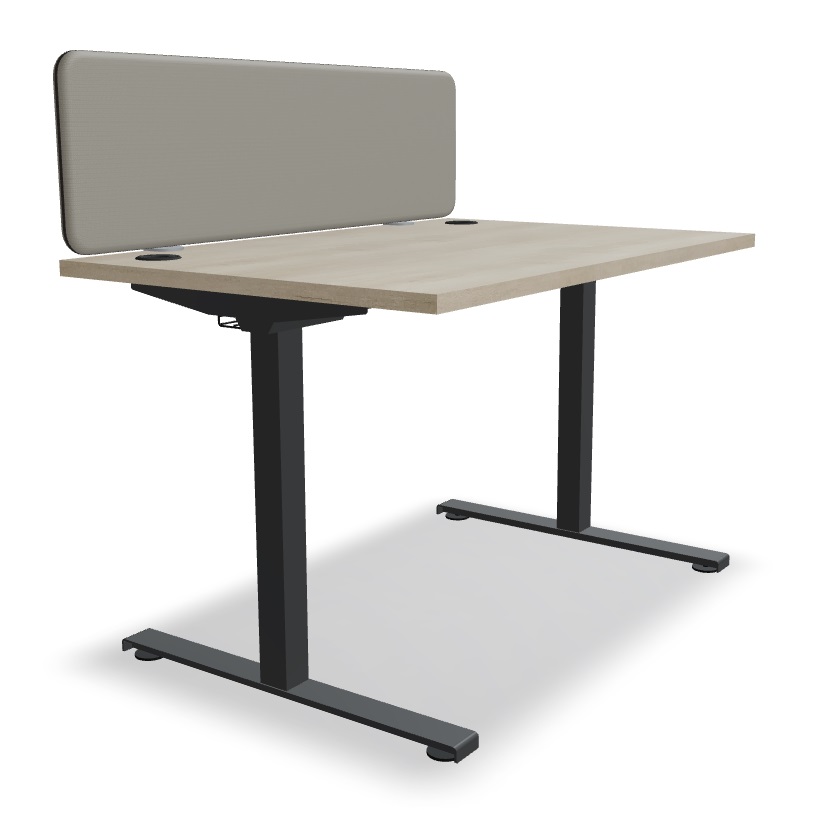 Ogi T Office Single Straight Desk, W47.2" x D31.4"
