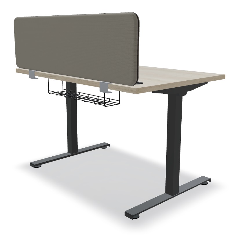 Ogi T Office Single Straight Desk, W47.2" x D31.4"