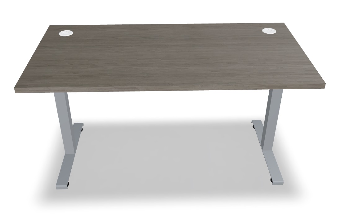Ogi T Office Single Straight Desk, W55.1" x D27.5"