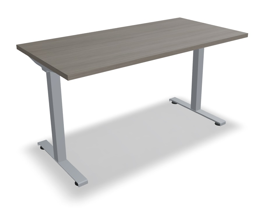 Ogi T Office Single Straight Desk, W55.1" x D27.5"