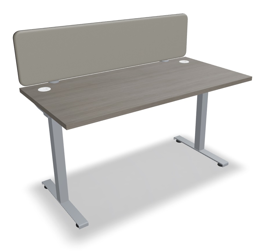 Ogi T Office Single Straight Desk, W55.1" x D27.5"