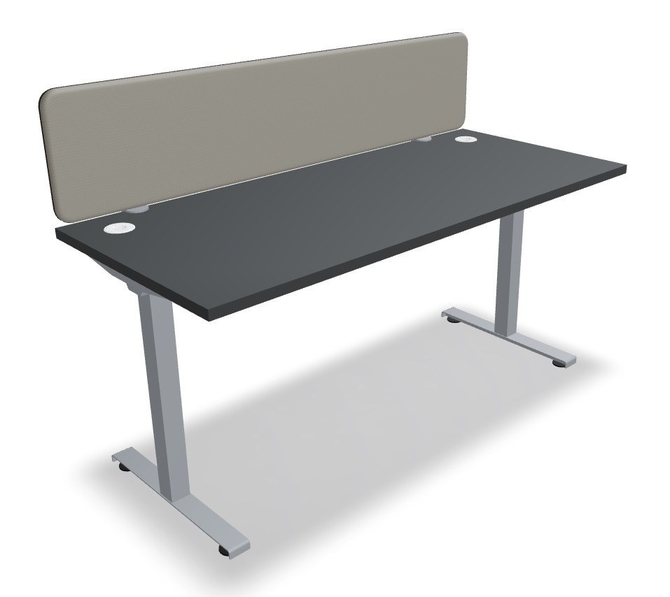 Ogi T Office Single Straight Desk, W62.9" x D27.5"