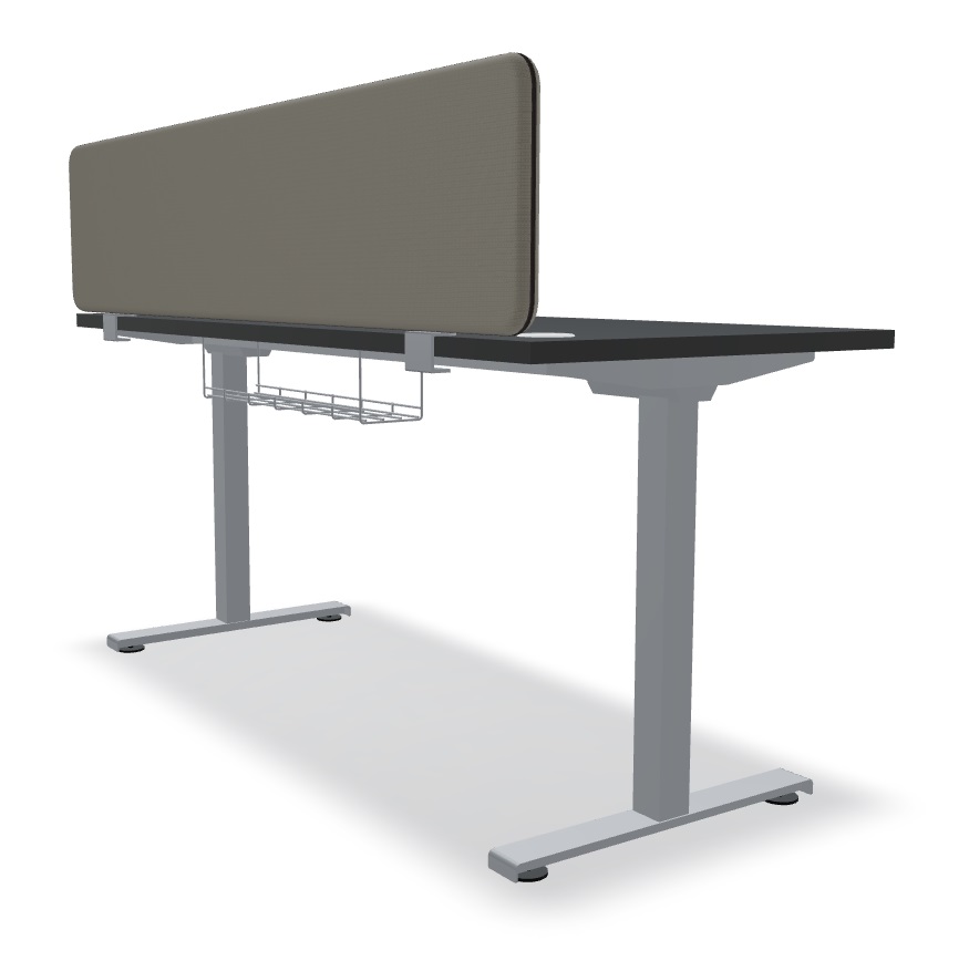Ogi T Office Single Straight Desk, W62.9" x D27.5"