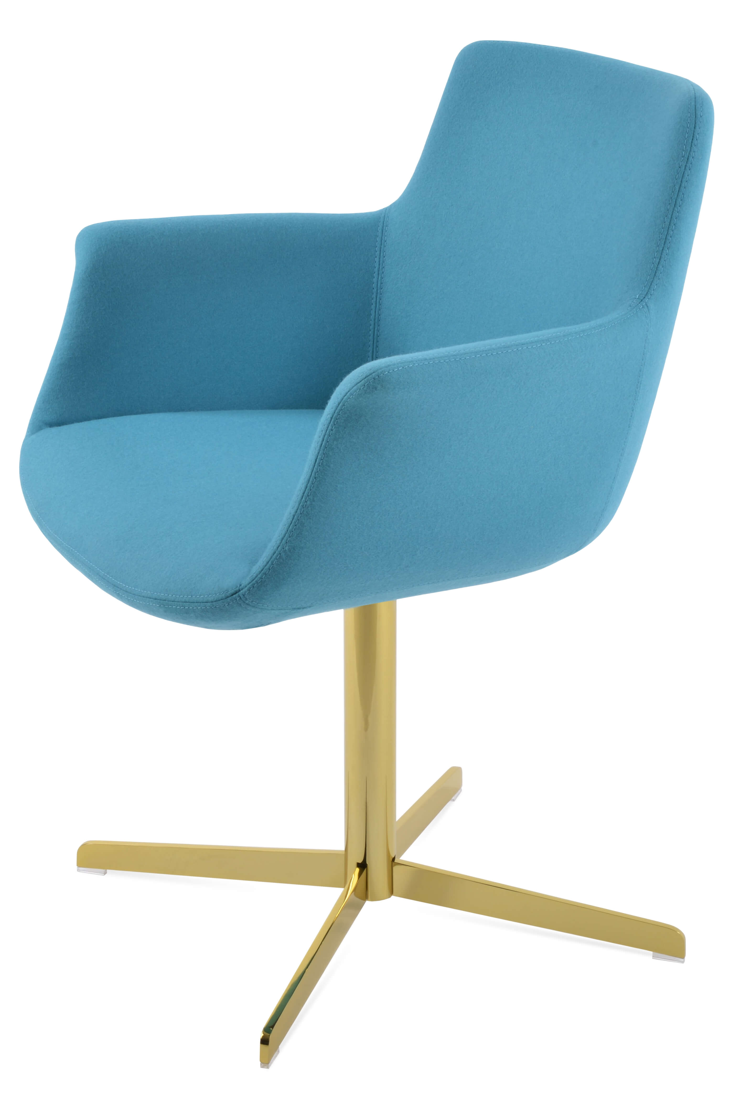 Bottega Arm 4 Star Swivel Dining Chair