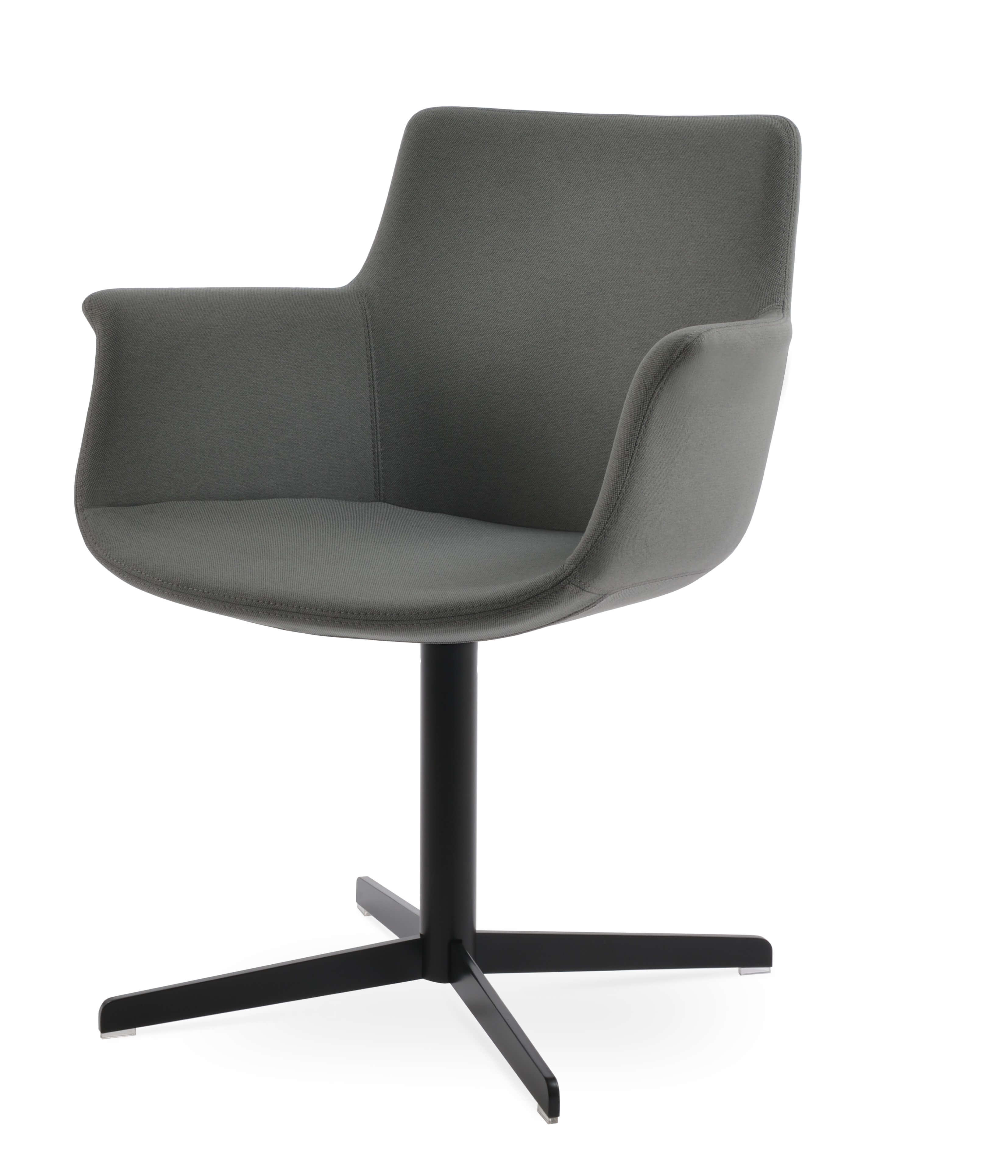 Bottega Arm 4 Star Swivel Dining Chair