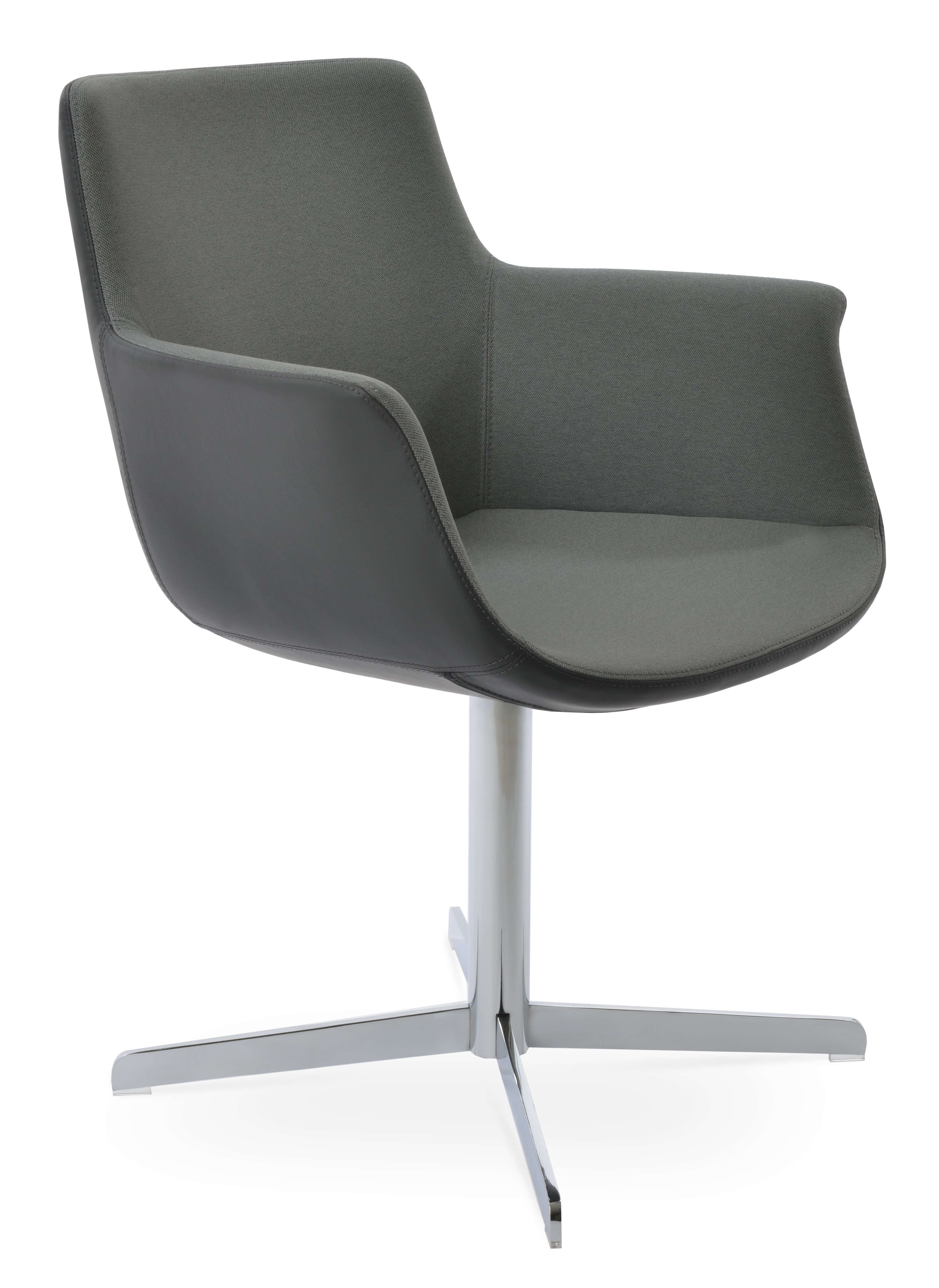 Bottega Arm 4 Star Swivel Dining Chair