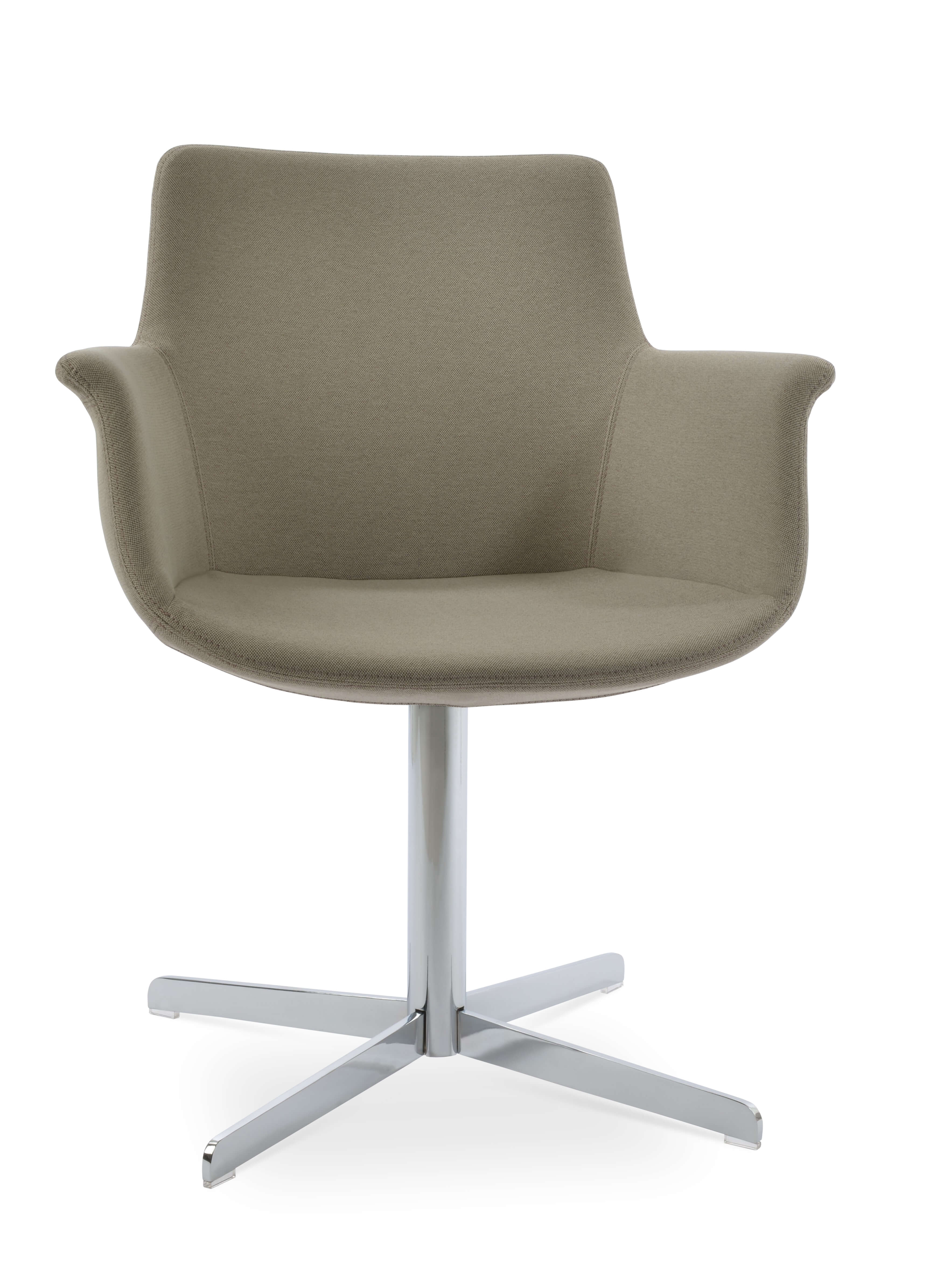 Bottega Arm 4 Star Swivel Dining Chair