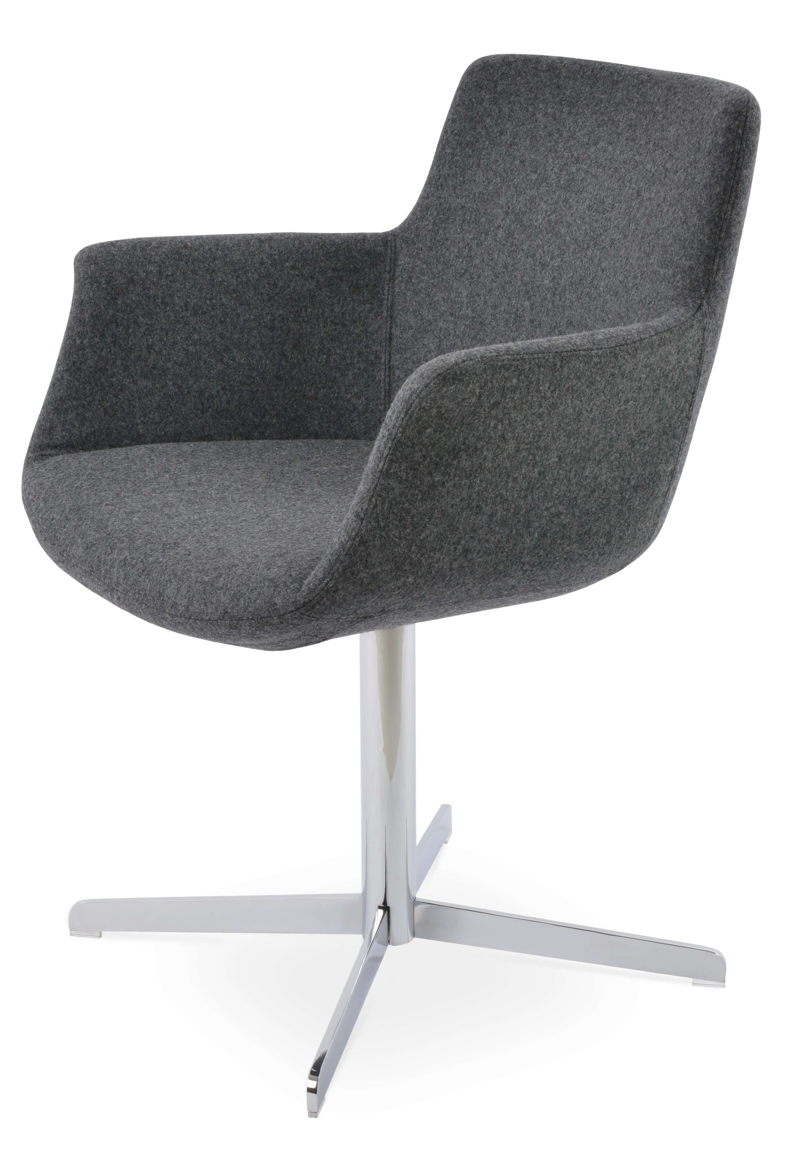 Bottega Arm 4 Star Swivel Dining Chair