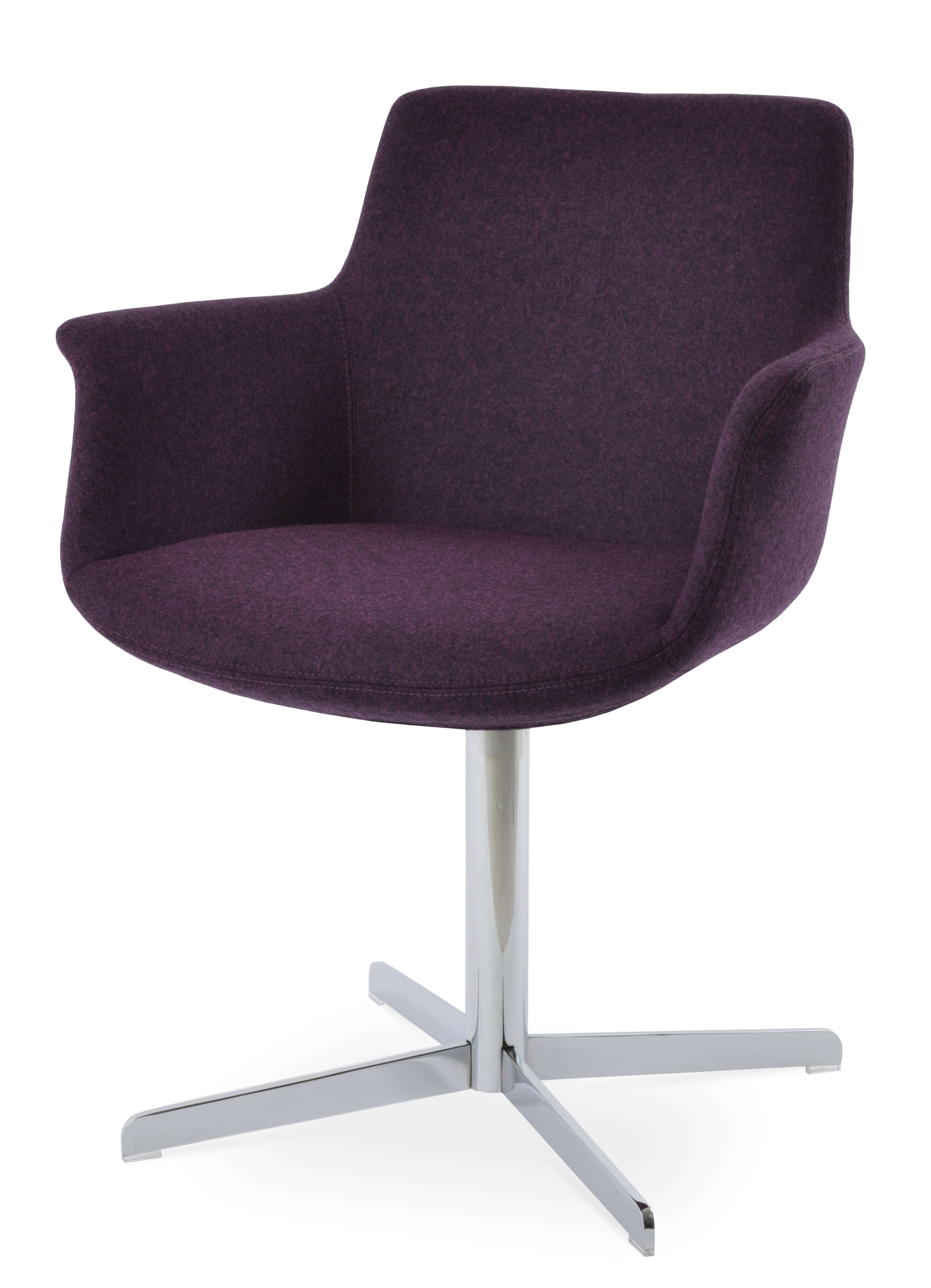 Bottega Arm 4 Star Swivel Dining Chair