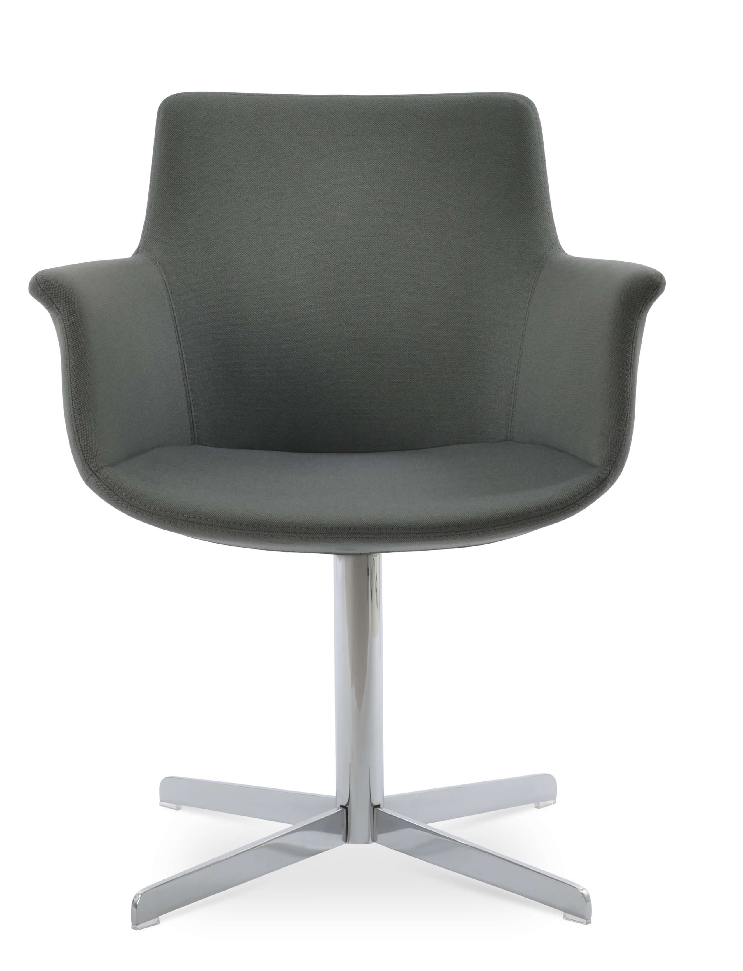 Bottega Arm 4 Star Swivel Dining Chair