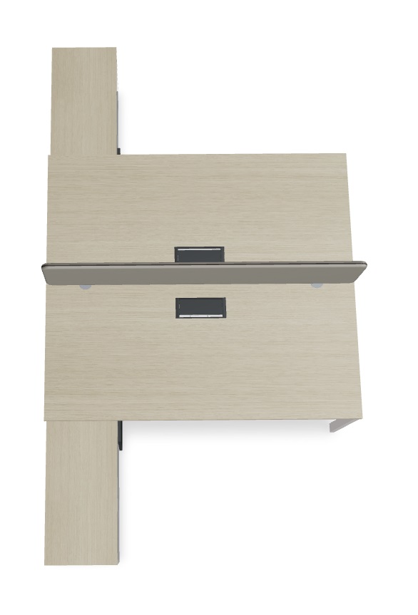 Ogi U Office Straight Bench w/Managerial Storage, W70.8" x D126.3"