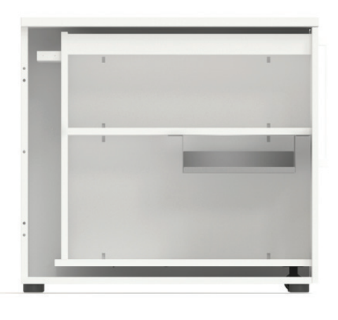 Boxi Office Lockable Storage Tower w/2 Shelves & Pencil Tray