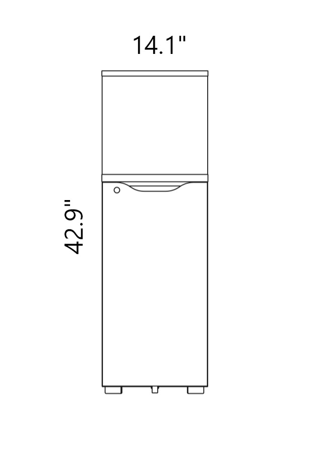 Boxi D32.3" Office Lockable Storage Tower w/Sliding Doors Top Bookcase, Left Hand