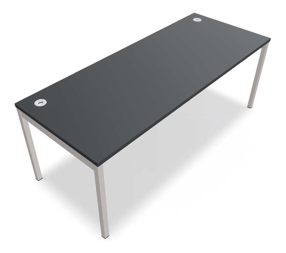 Ogi Y Office Single Straight Desk, W78.7" x D31.4"