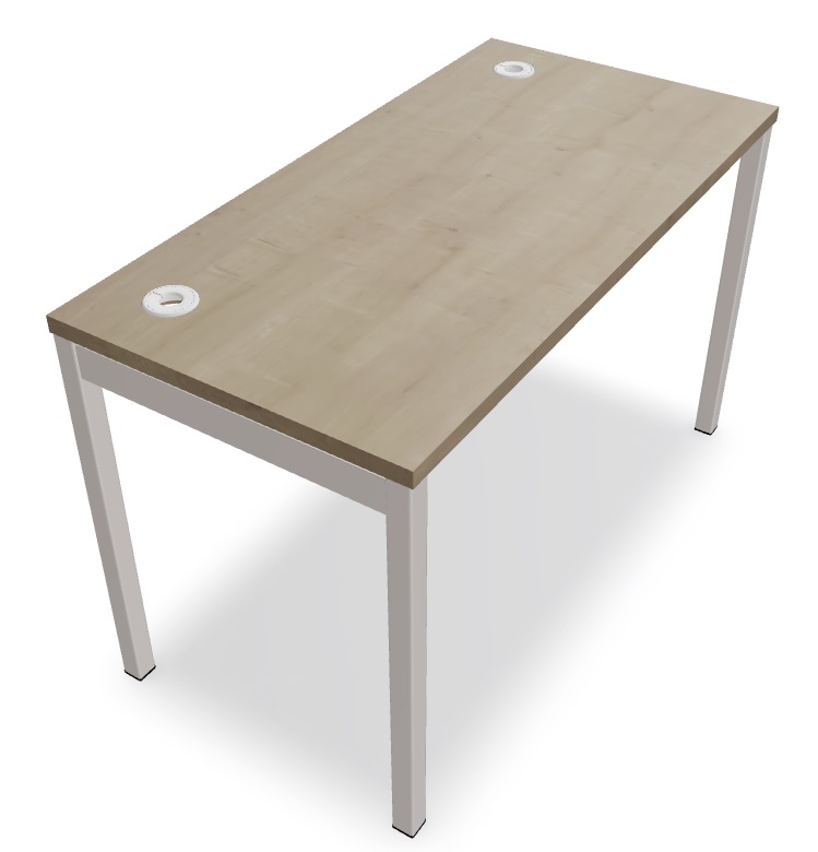 Ogi Y Office Single Straight Desk, W47.2" x D23.6"