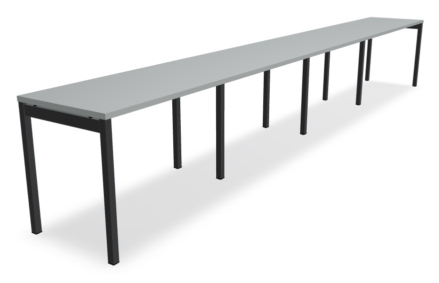 Rapidline Deluxe Infinity Desk Profile Leg Single Sided 3 Person 