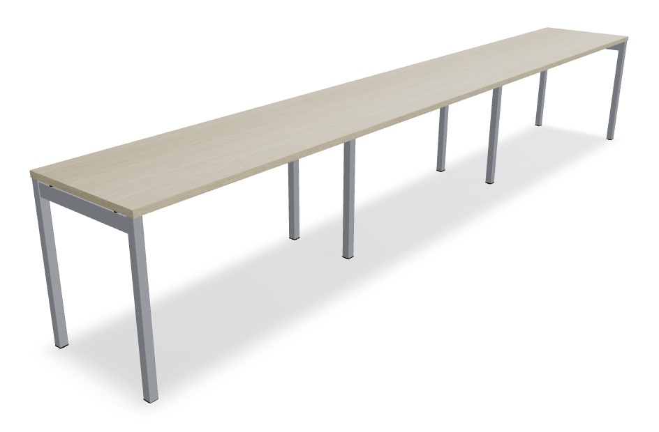 Evolve Plus 1400mm Single Row 3 Person Office Bench Desk Beech
