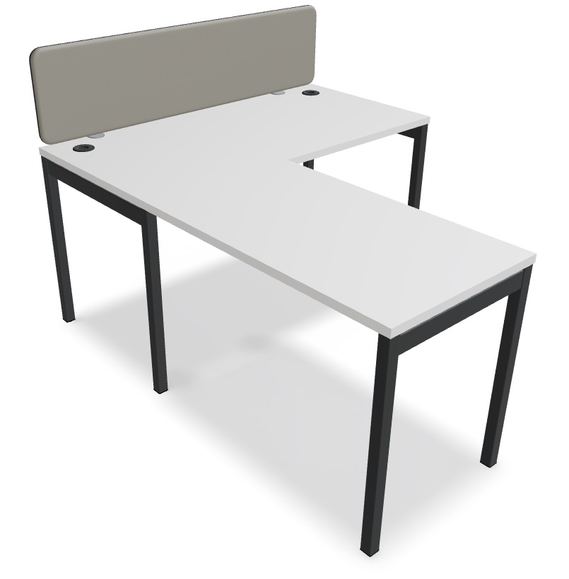 Ogi Y Office Single Straight Desk, W55.1" x D27.5"