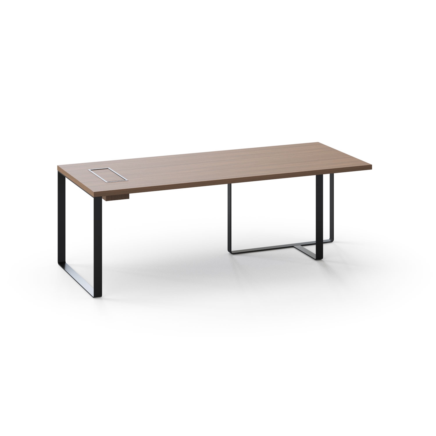 NARBUTAS Plana Executive Desk w/Grommet Metal Frame