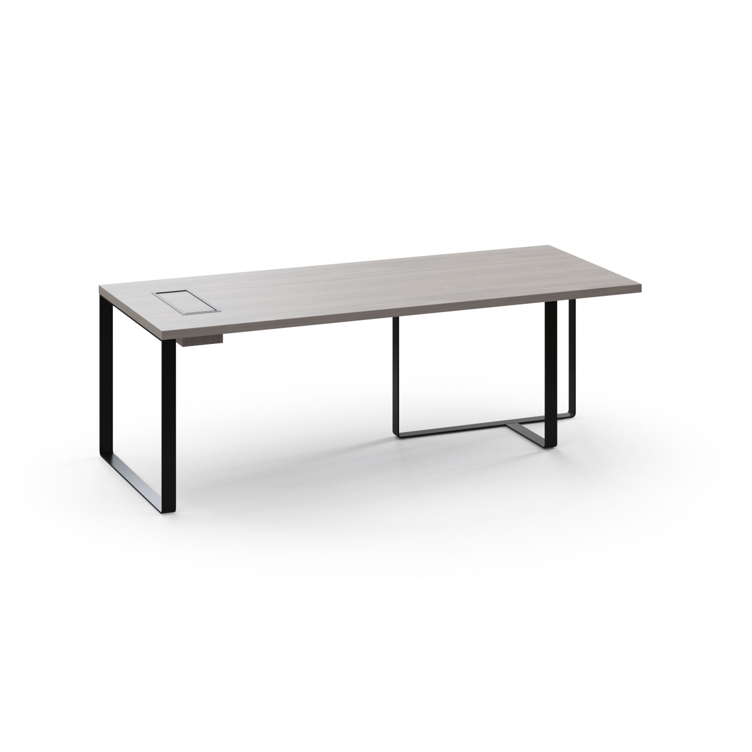 Plana Executive Desk w/Grommet, Metal Frame