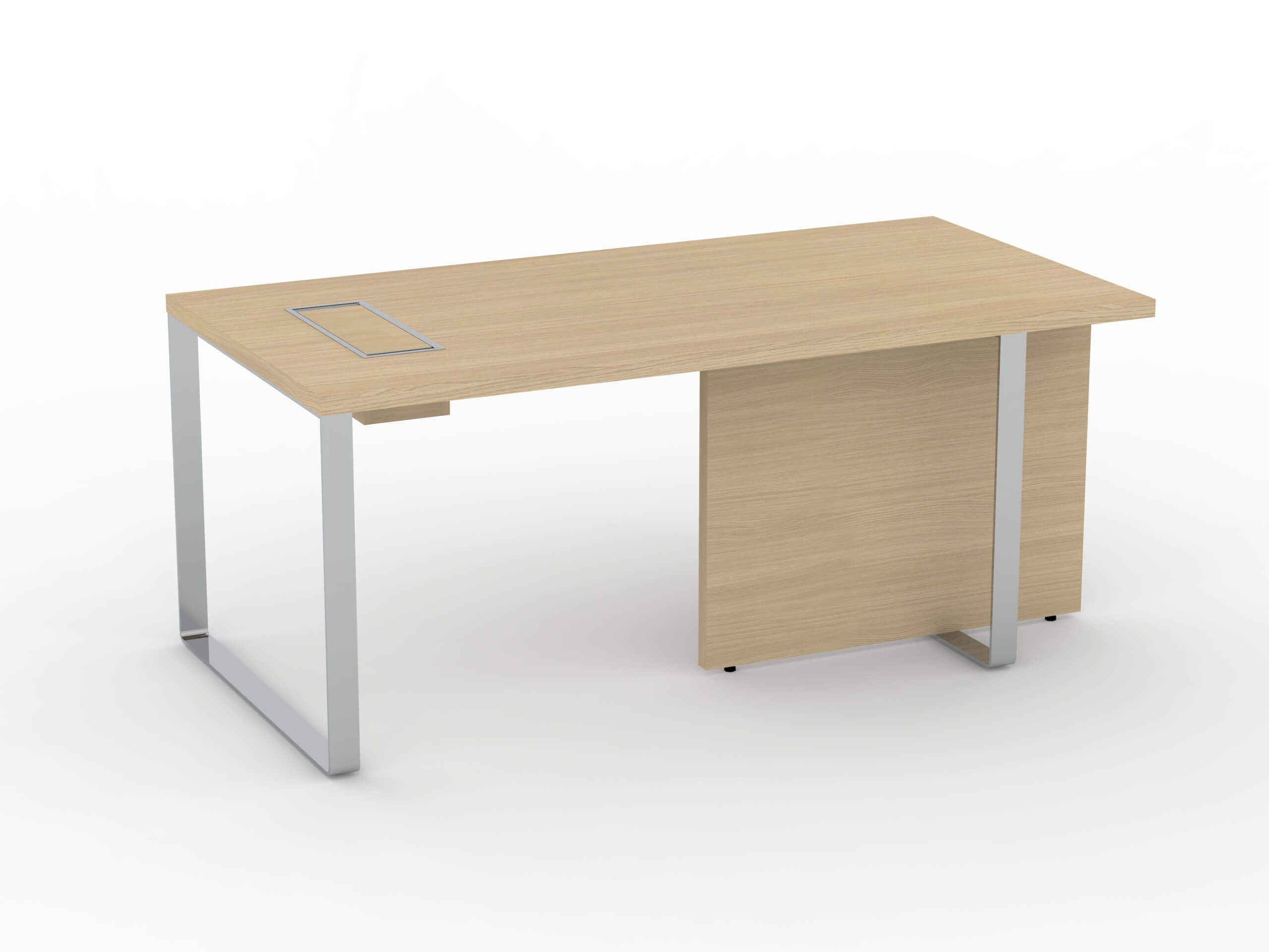 NARBUTAS Plana MFC Melamine Executive Desk w/Modesty Panel