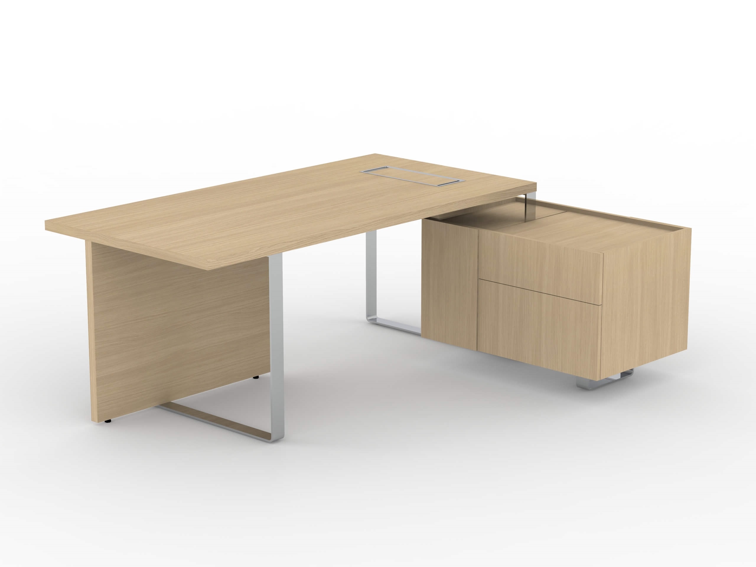 Plana Wood Veneer Executive Desk by NARBUTAS 