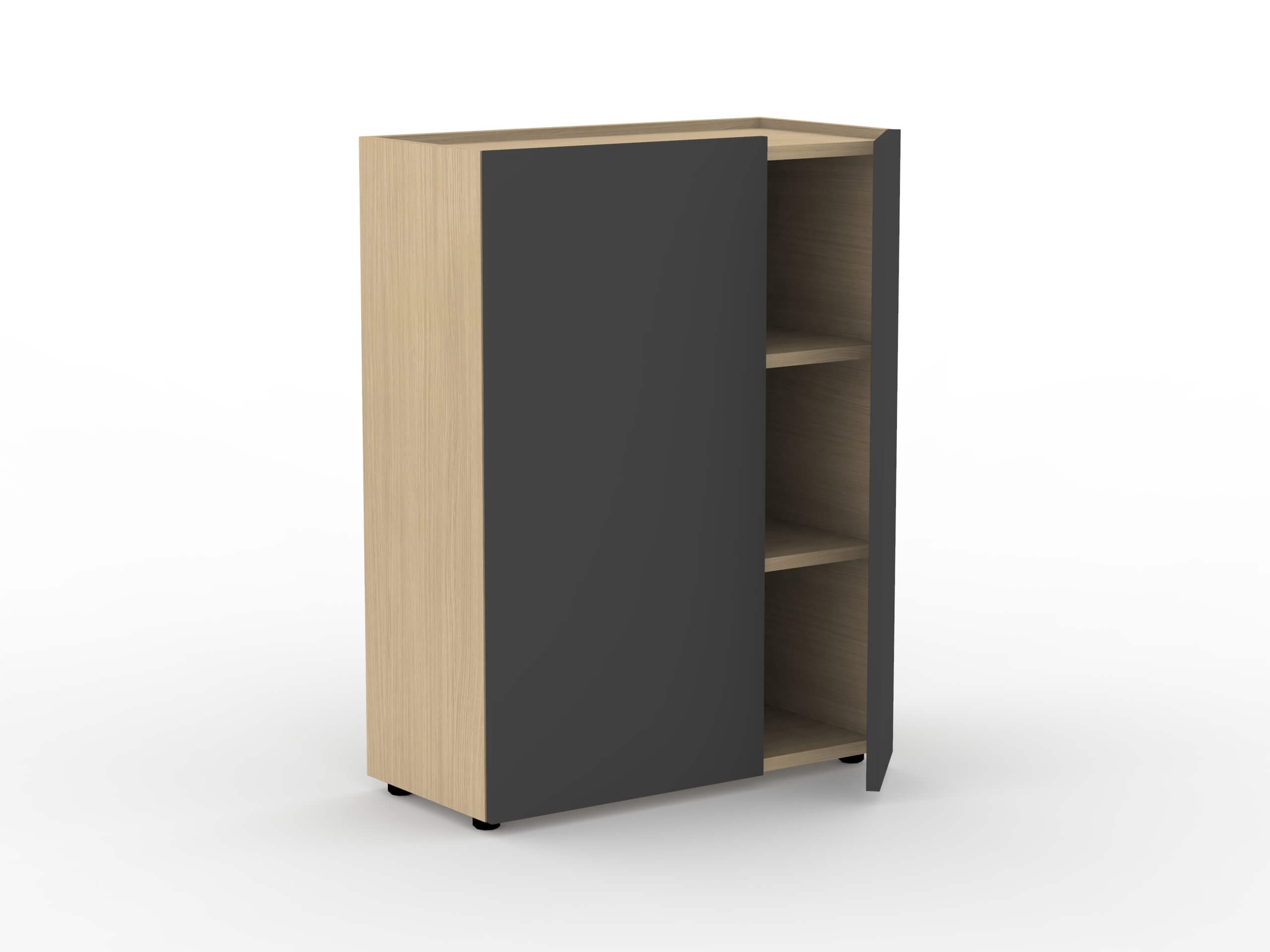 NARBUTAS Single Door Blind Corner Wall in black