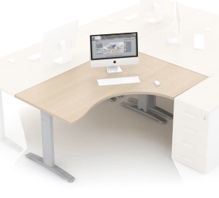 Ergonomic Master MFC Radial Office Desk