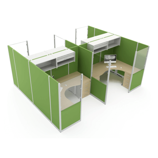 Ergonomic Master MFC Radial Office Desk w/Manual Height Adjustment