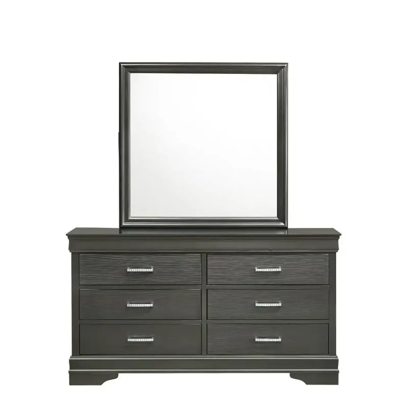 SM Sophie Wood/Fabric Bedroom Set w/Led