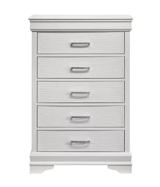SM Sophie Wood/Fabric Bedroom Set w/Led
