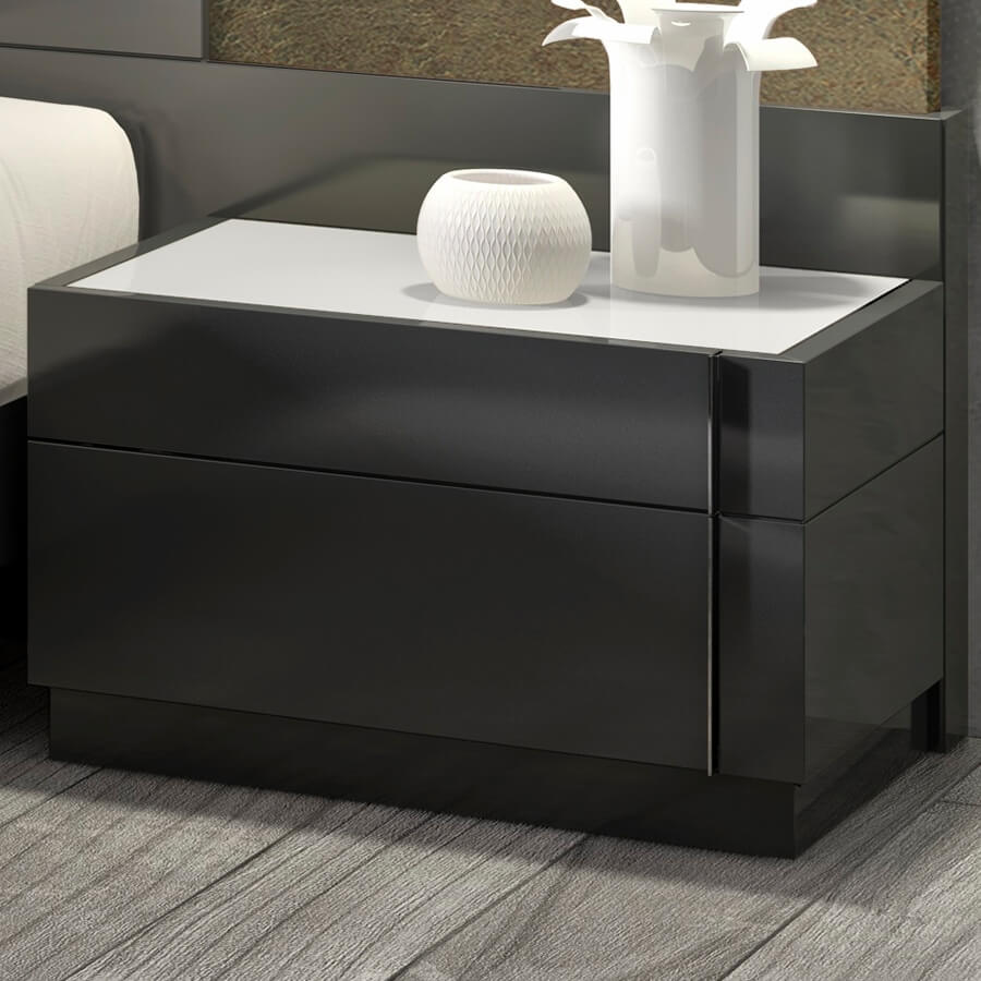 Braga Premium Wood Veneer Right Nightstand