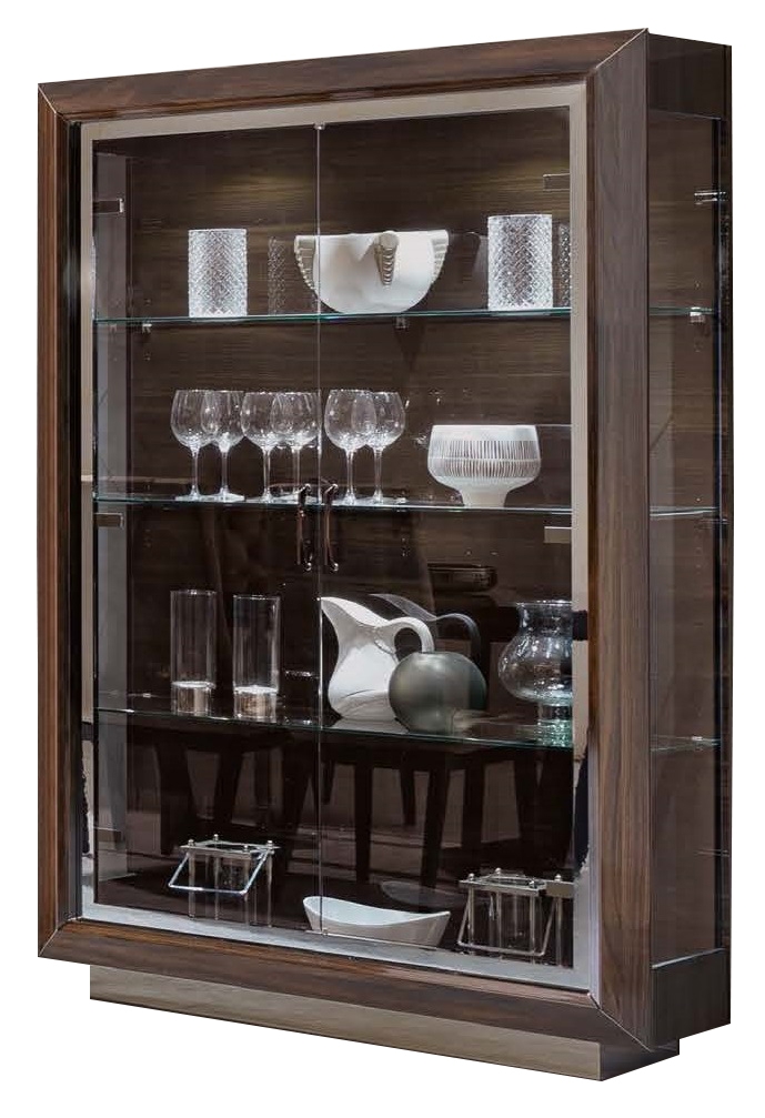 Elite Wood China Cabinet w/2 Glass Doors
