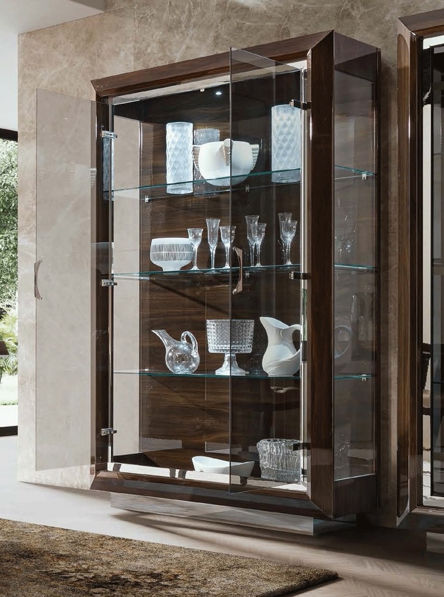 Elite Wood China Cabinet w/2 Glass Doors
