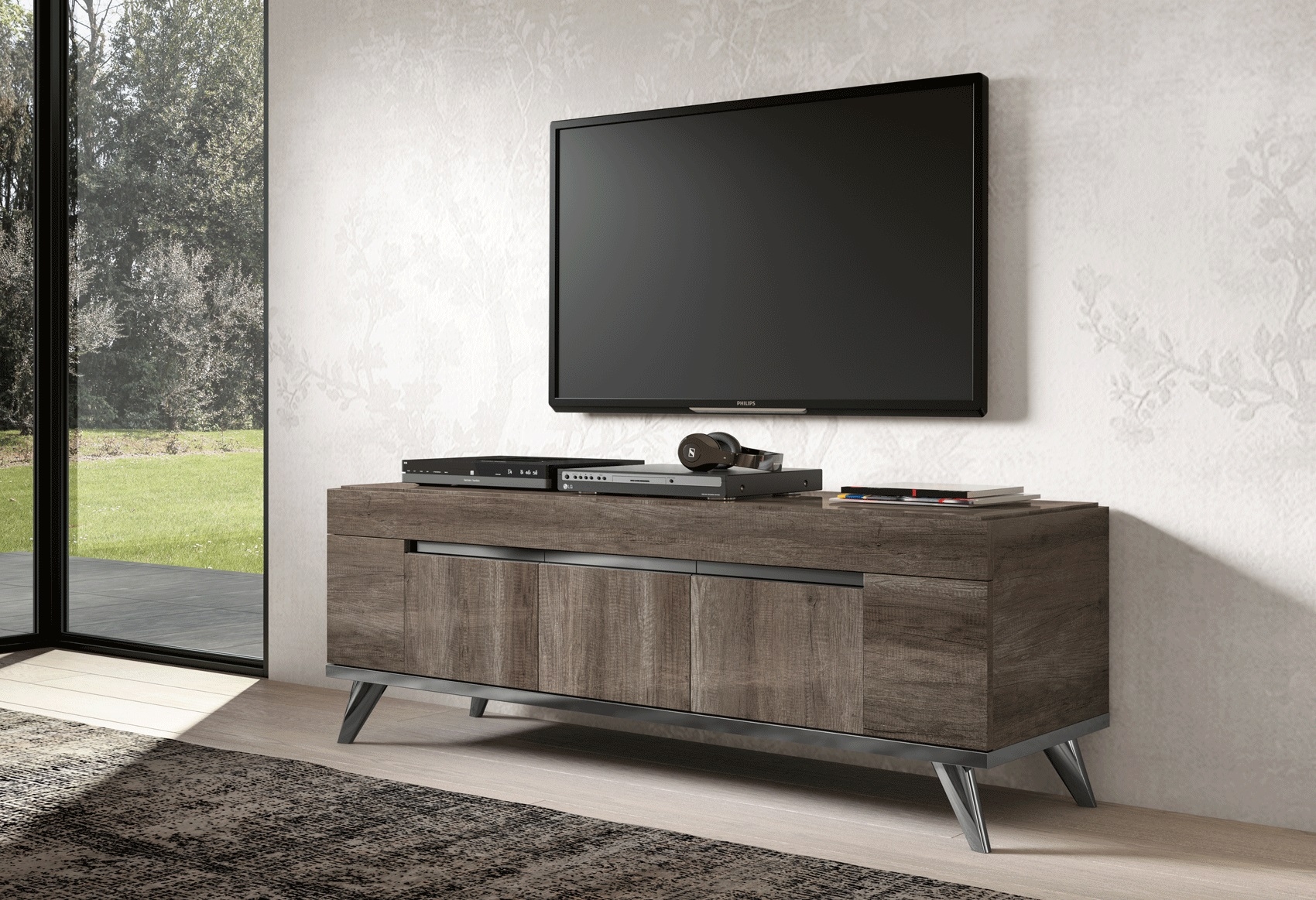 Medea ESF Wood TV Stand w/3 Doors
