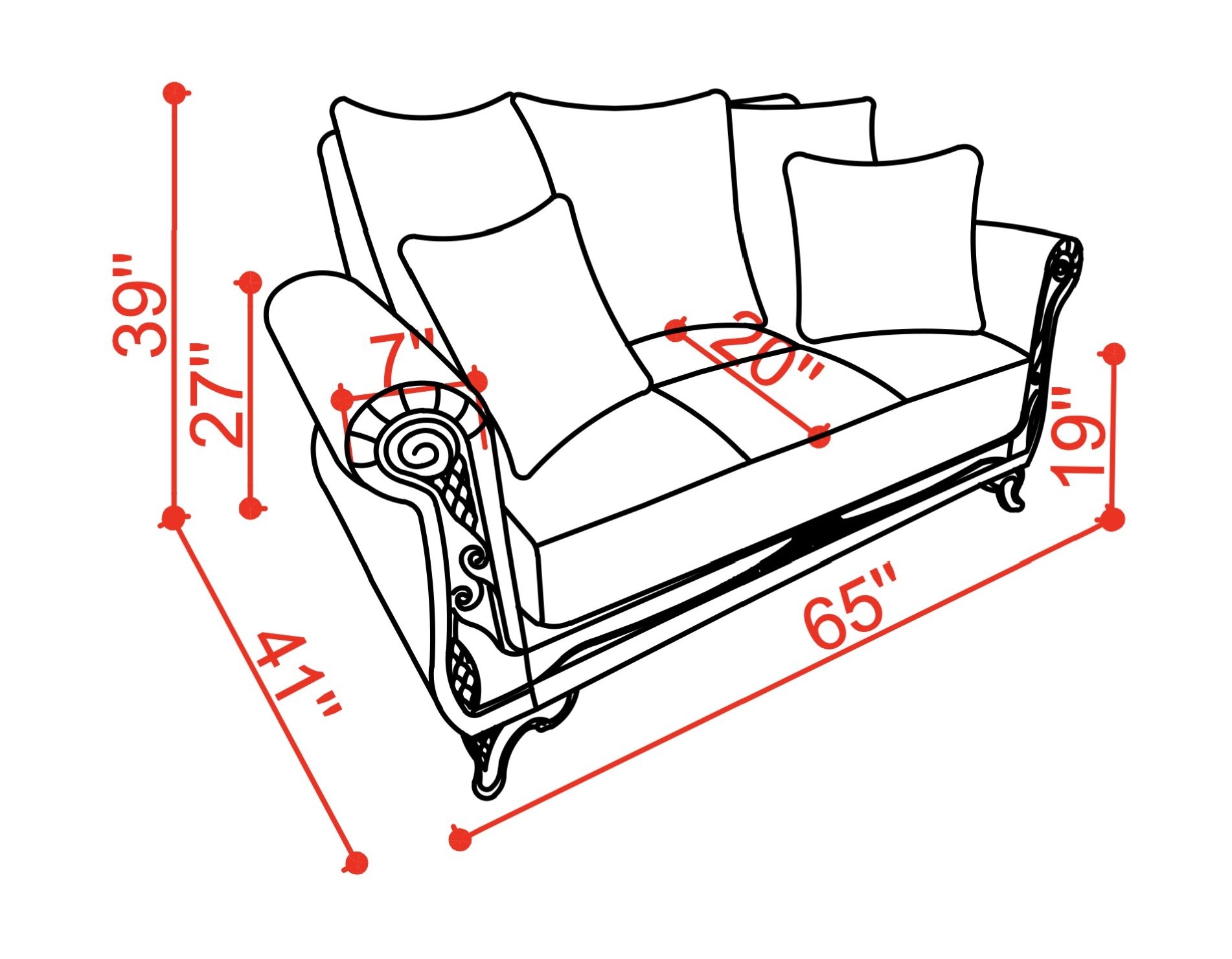 SM Breda Fabric Convertible Living Room Set with Wood Trim