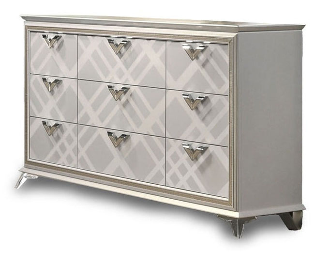 Brickfield Leatherette Bedroom Set w/LED & Storage