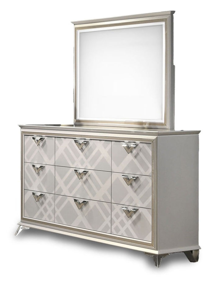 Brickfield Leatherette Bedroom Set w/LED & Storage