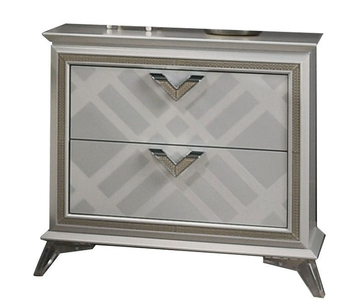 Brickfield Leatherette Bedroom Set w/LED & Storage
