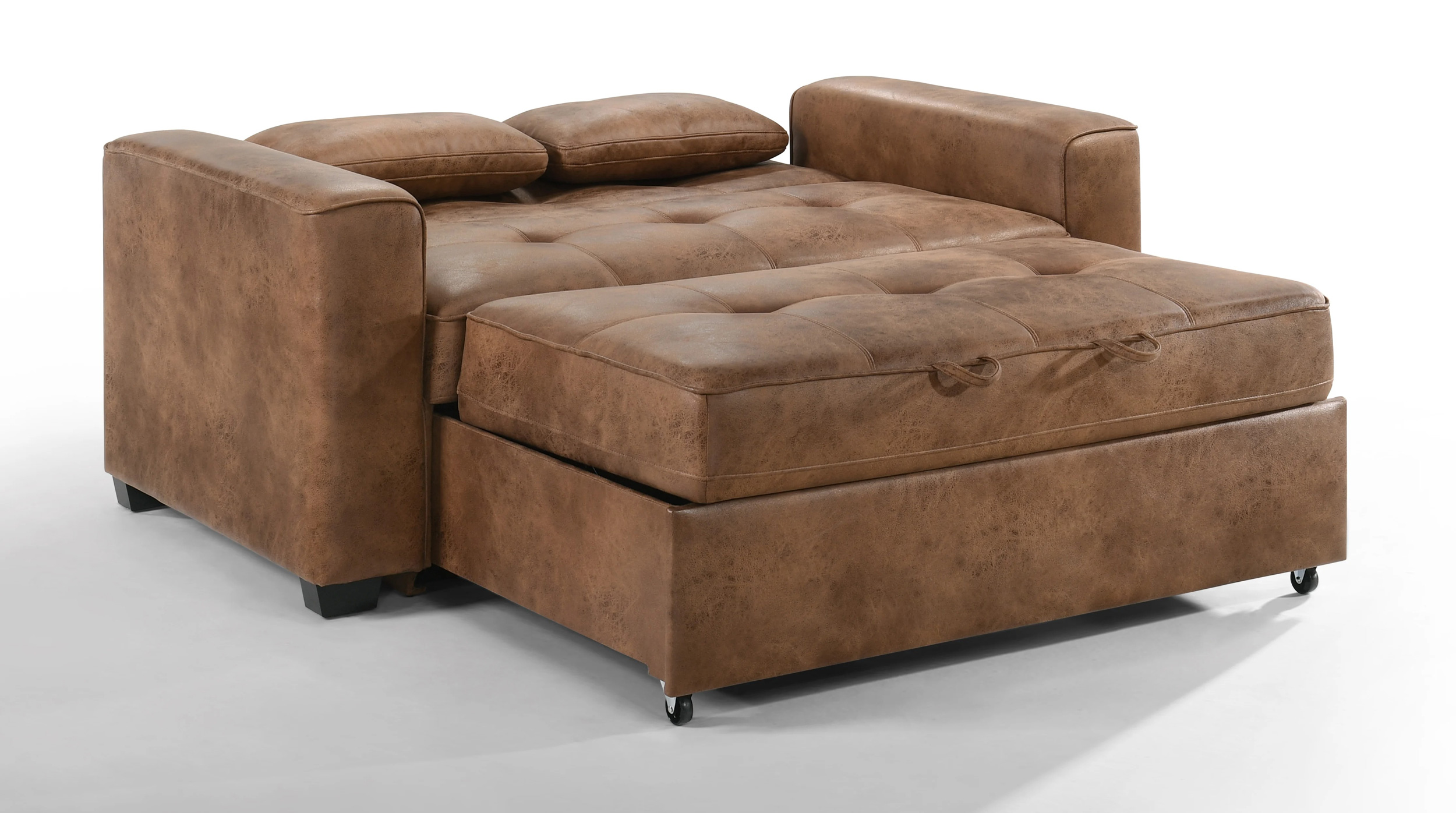 Brooklyn Fabric Full Sofa Sleeper, Cognac