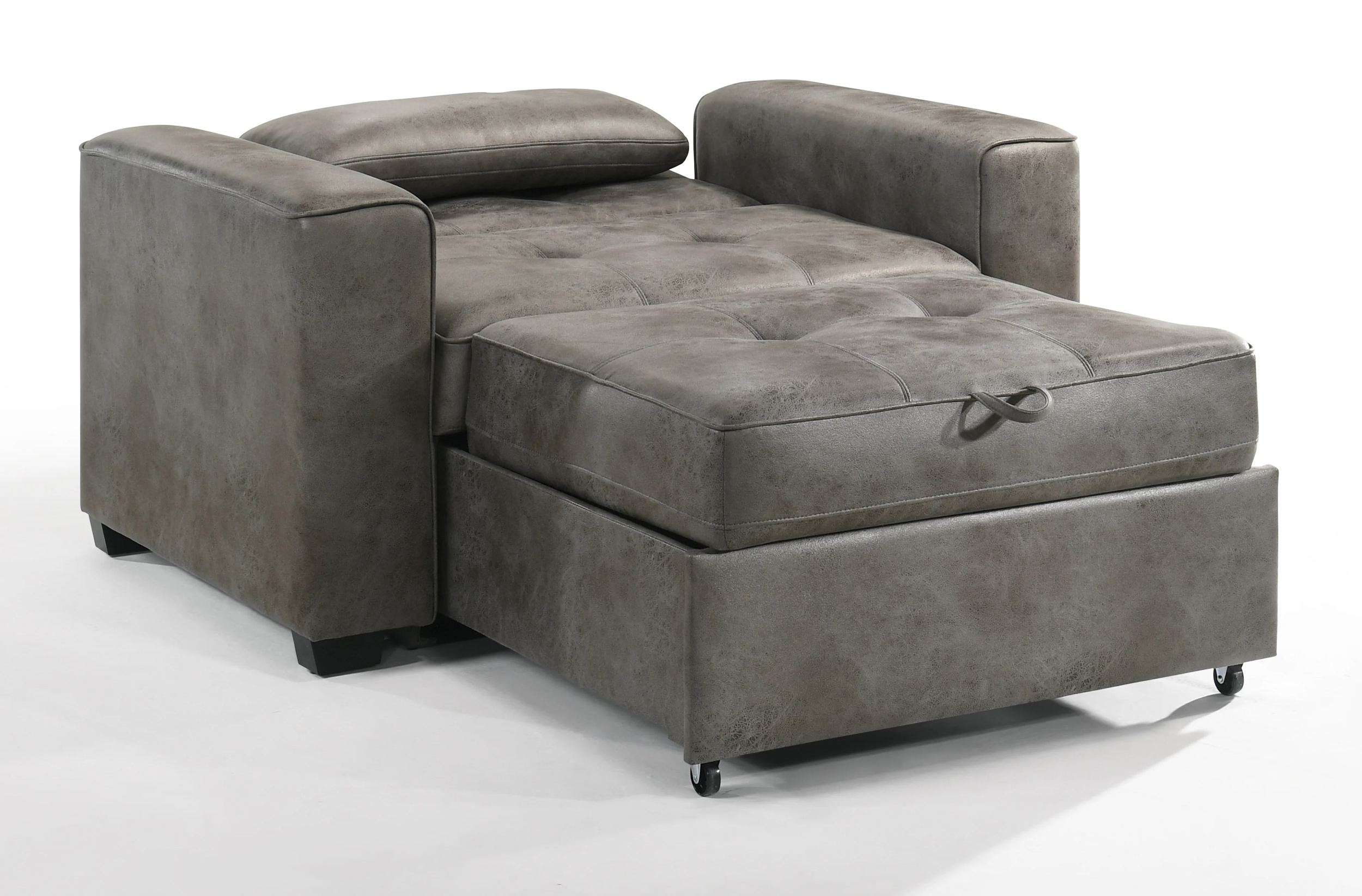 Brooklyn Microsuede Fabric Twin Sofa Sleeper