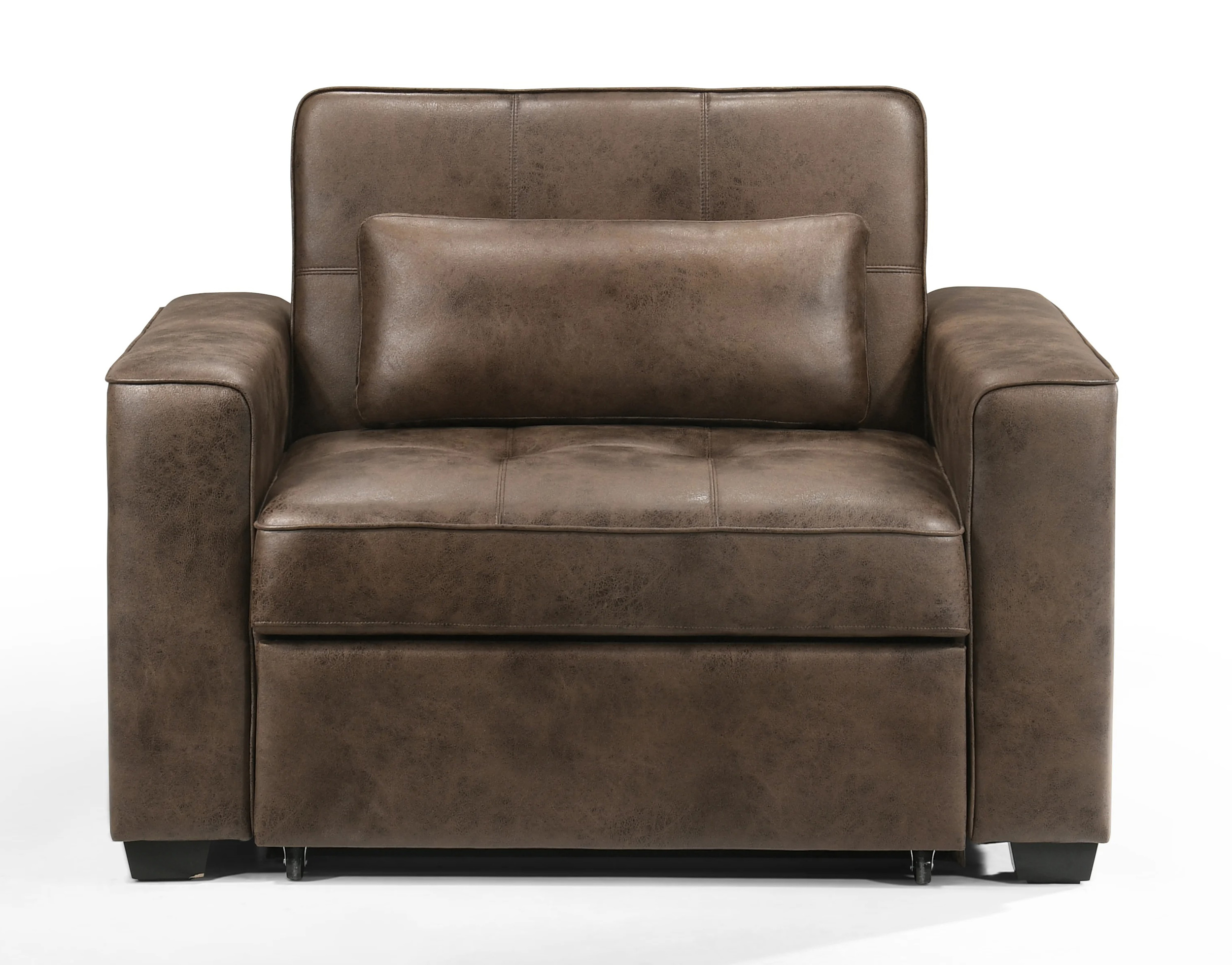Brooklyn Microsuede Fabric Twin Sofa Sleeper